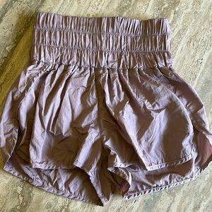 PINK FREE PEOPLE MOVEMENT SHORTS
